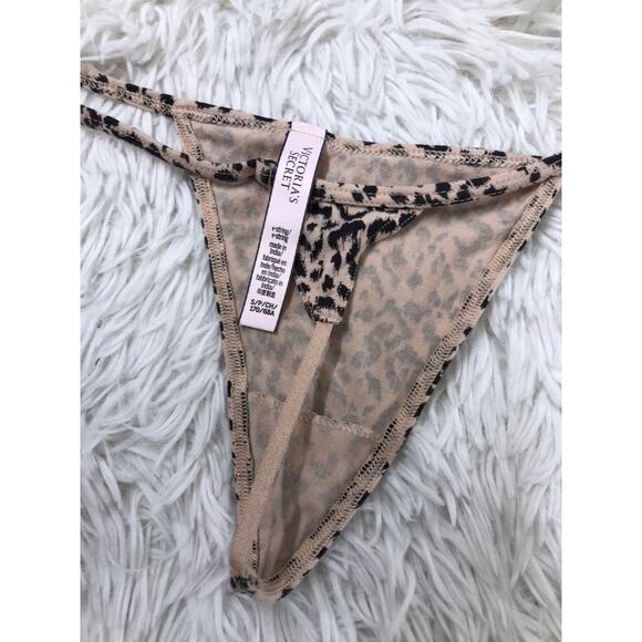 Rare Victoria's Secret Thong v-String Soft Cotton Panties CHEETAH Print Sm - Picture 5 of 5